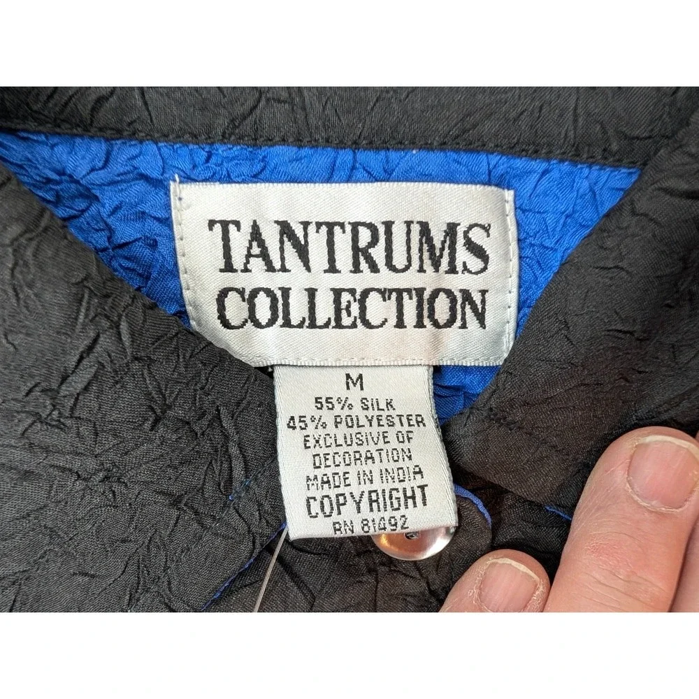 Tantrum Collection Button Up Women's M Floral Silk Blend‎ Long Sleeve Jacket NWT